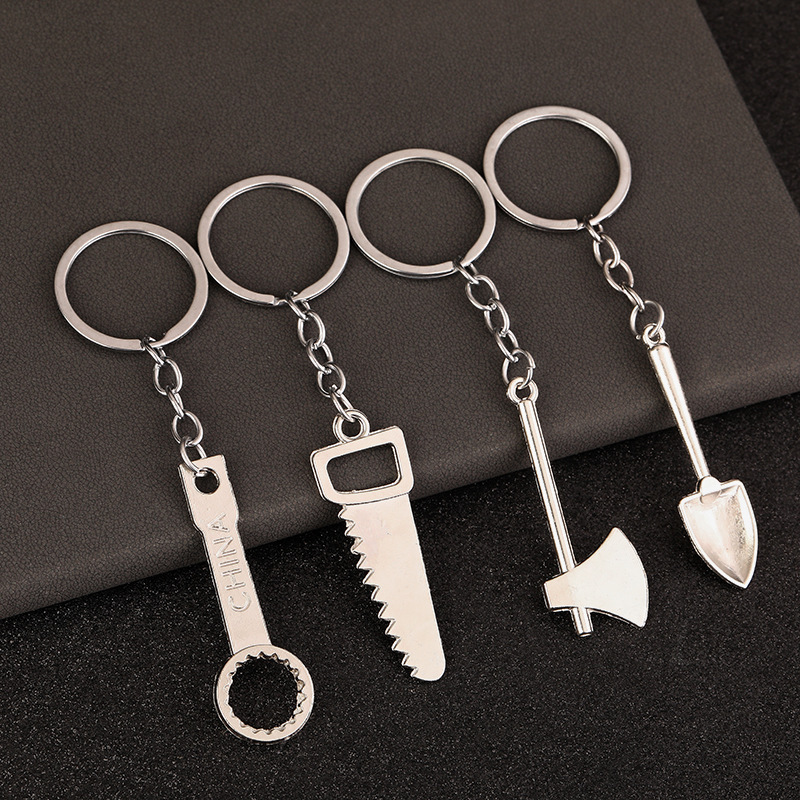 Suitable for Simulation Tools Keychain Metal Creative Wrench Screw Hammer Keychain Car Small Gift Pendant Suitable for Simulation Tools Keychain Metal Creative Wrench Screw Hammer Keychain Car Small Gift Pendant
