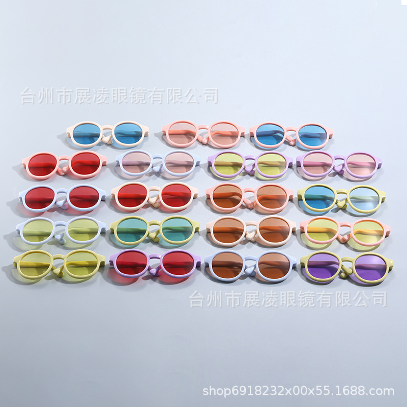 拉布布新款彩色镜片ine娃用太阳镜玩偶装饰品拉布布KT自嘲熊眼镜|undefined