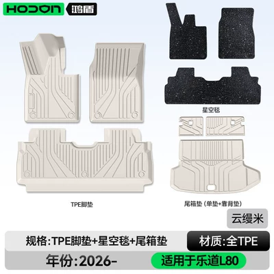 Modelə uyğun ayaqaltı – Collection - ledao-l80-26-models-five-seats-package-model-yunmanmi-tpe-black-starry-sky-blanket-trunk-single-cushion-back-cushion