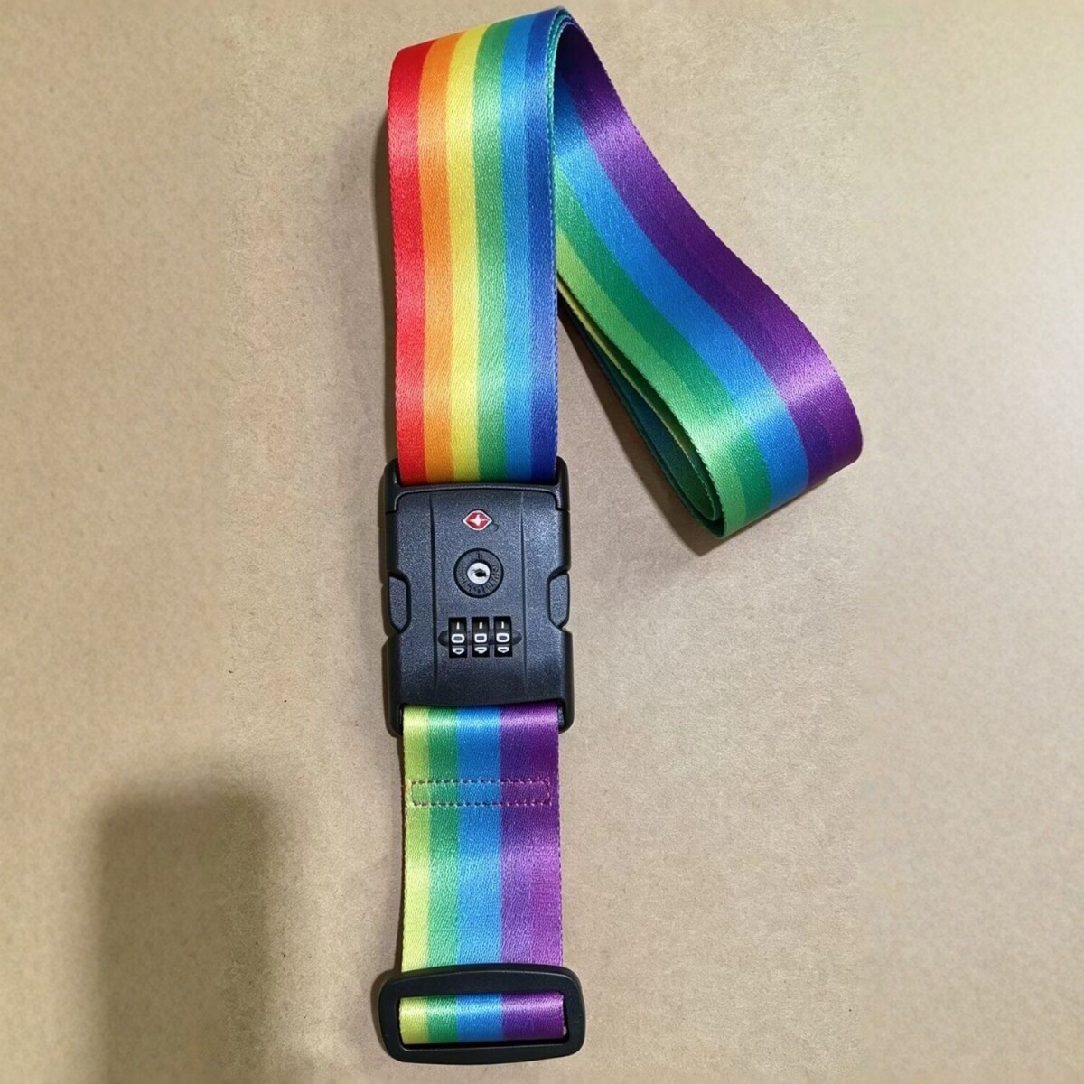 TSA combination lock luggage strap, thickened nylon shipping strap, suitcase fixing strap, adjustable buckle style