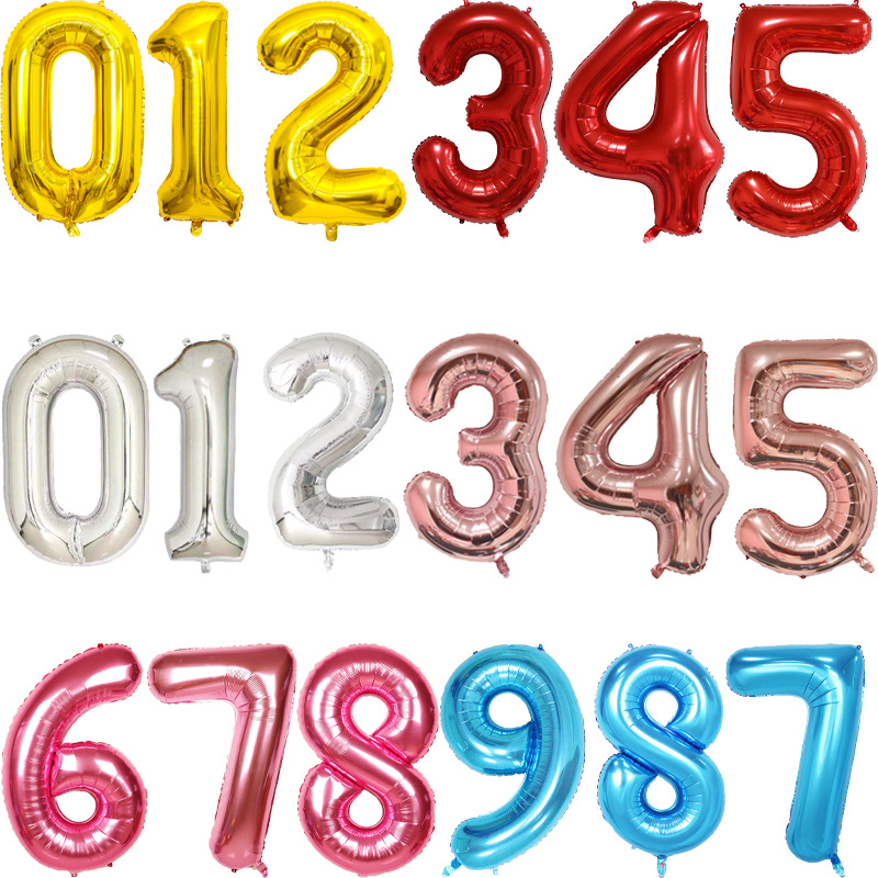 Birthday Number Aluminum Film Party Balloon display picture 6
