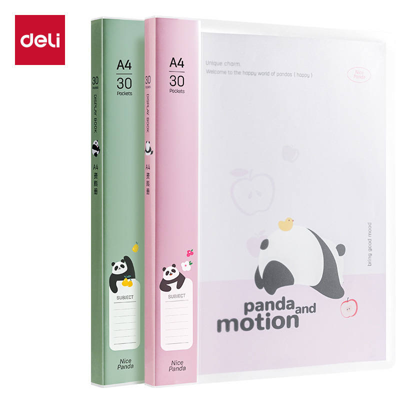 델리 XM703 팬더 시리즈 임신 검사 및 출산 검사 스토리지 북 폴더 스토리지 백 데이터 북 a4 스토리지 북