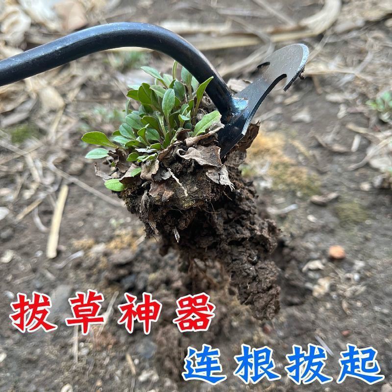 除草耙子家用农用工具手握式松土挖野菜连根拔草工具园艺除草神器