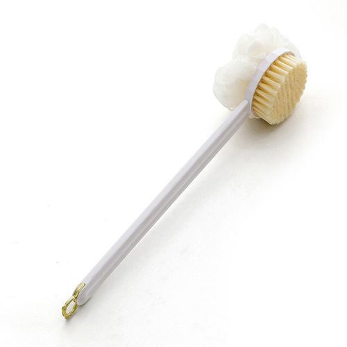 Bath brush, back rub brush, long handle, soft-bristled double-sided bath brush, mud removal, dust removal, bath brush back artifact