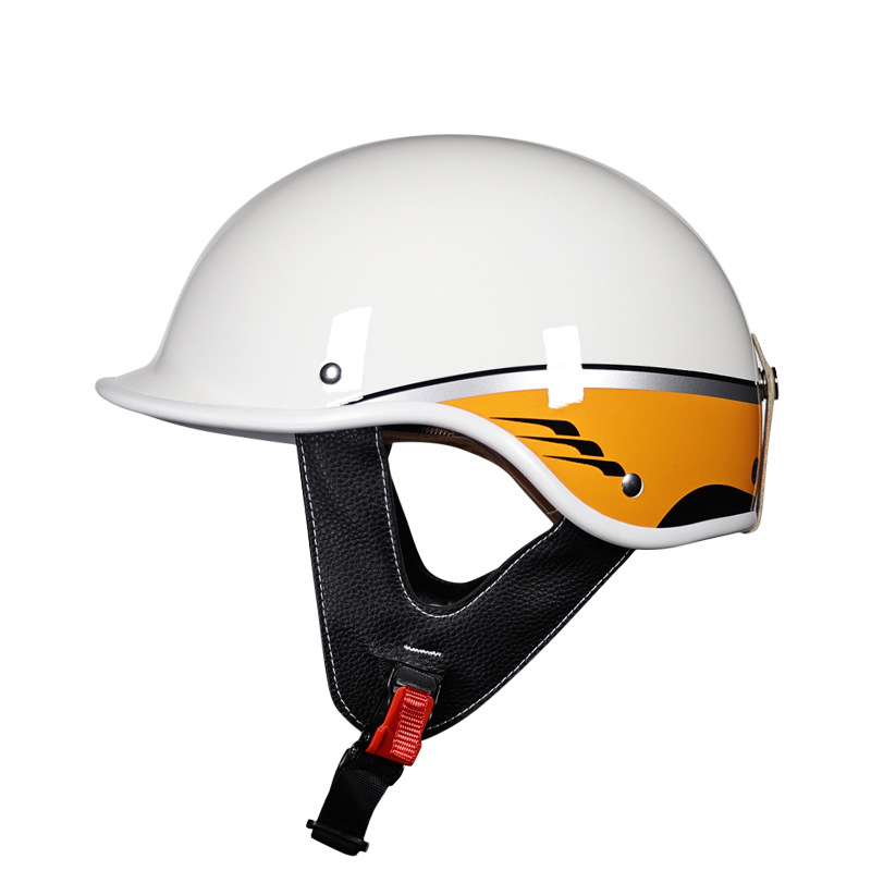 3C certificado casco de la motocicleta eléctrica de los hombres y las mujeres medio casco Retro Pedal casco de la motocicleta Cuatro Estaciones