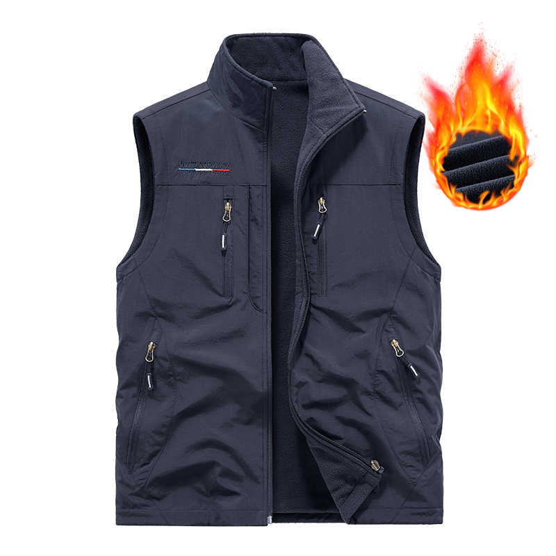 Doble cara con terciopelo en azul oscuro