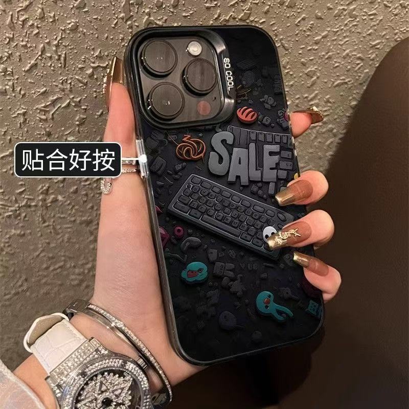 涂鸦键盘适用苹果17Promax手机壳iPhone16元气壳日韩15/14跨境13/|undefined