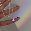 Retro fashionable necklace, chain for key bag  heart-shaped hip-hop style, sweater, Korean style, silver 925 sample