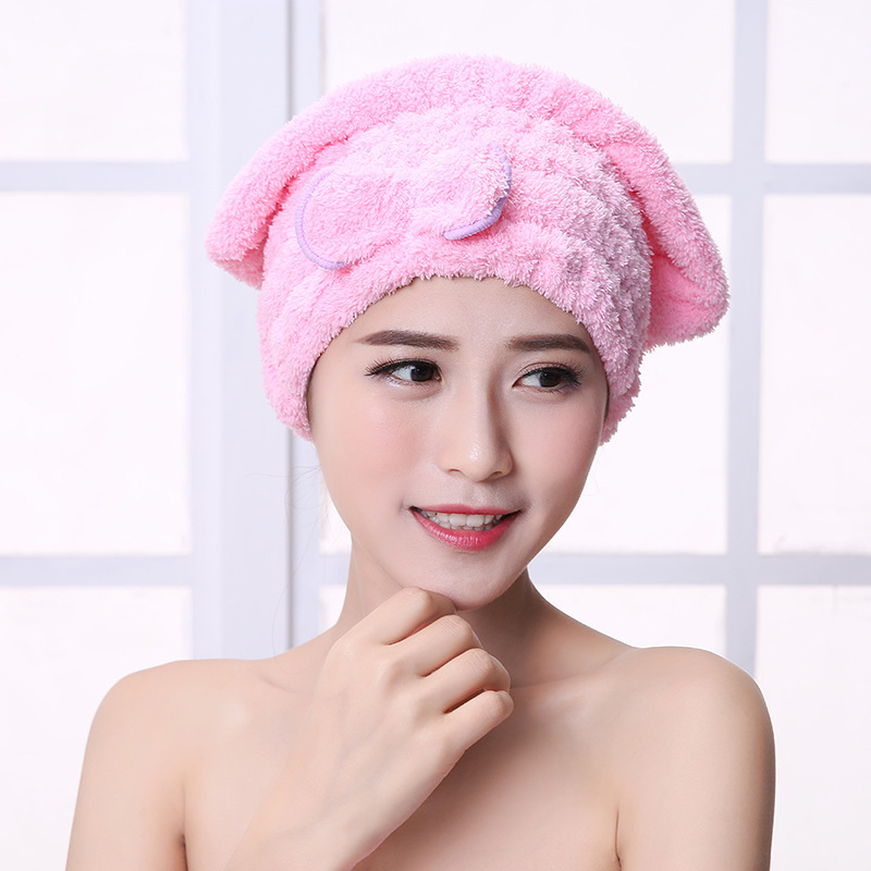 【高品質の厚手のドライヘアキャップ】ドライヘアキャップ女性の超吸水ロングヘアのドライヘアバッグ|undefined