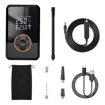 Hava nasosu Inflator Multifunctional Tire Emergency - wireless-dual-screen-digital-display-19-cylinder-air-pump-power-cord-power-bank-carrying-bag