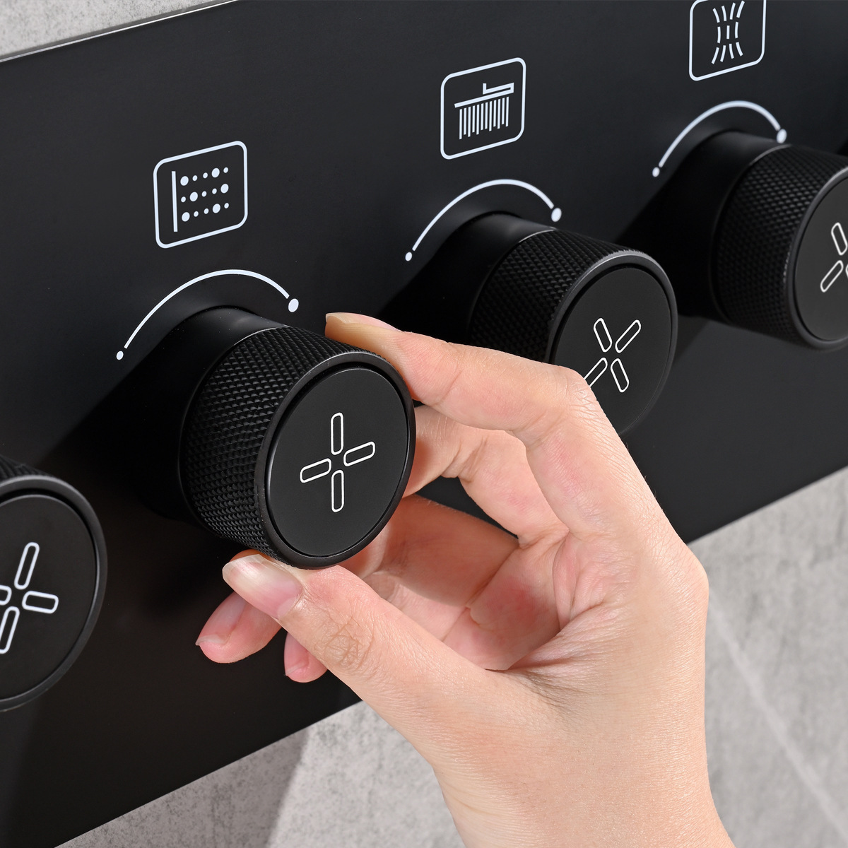 Transfronteriza dedicada a todo el cobre de acuerdo con la pared incrustada simple de la ingeniería de la villa de montaje oculto fabricante de ducha de temperatura constante