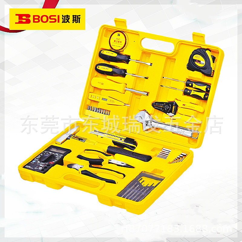 波斯工具 39件电讯组套 家用组套万用表螺丝批电笔钳BS-J039