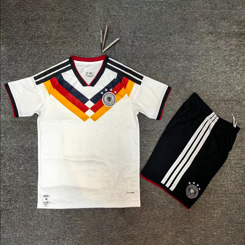 2026 Copa del Mundo de fútbol infantil trajes de mangas cortas pantalones cortos Argentina Alemania Francia niños y niñas secos rápidos image 4