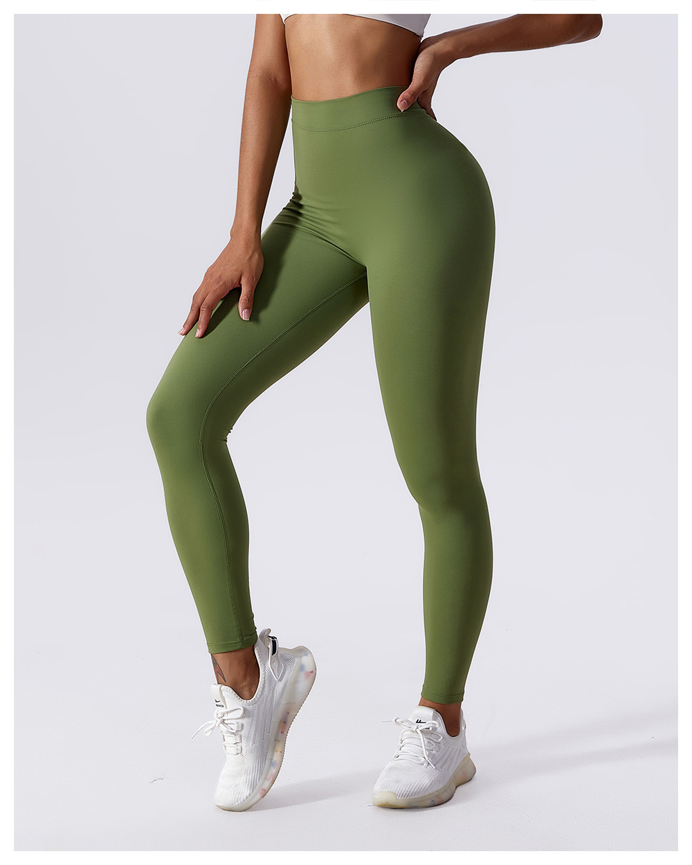 Sports Solid Color Nylon Active Bottoms Leggings display picture 2