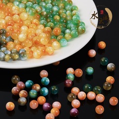 星空仿猫眼散珠流沙金树脂串珠手工diy幻彩鎏金梦幻手链饰品配饰