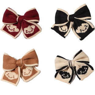 Autumn and Winter Wool Bow Bow Ribbon Shoe Buckle Accessories Handmade Flower Korean Style Japanese Fabric Shoe Clothing Accessories