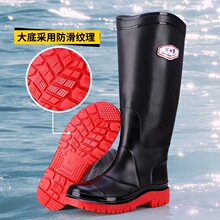 加绒胶鞋筒雨鞋男靴套军登高筒耐磨防水防滑鞋雨靴水桶鞋批发钓鱼