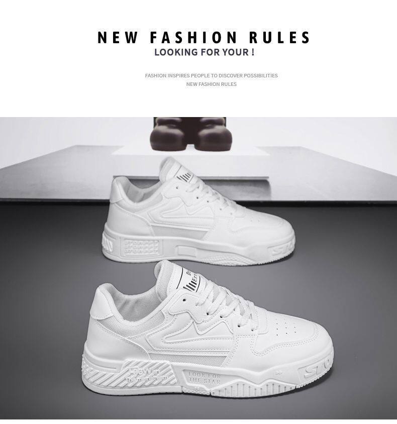 Giày thể thao nam cổ thấp đế dày tăng chiều cao chống trượt, giày sneaker phối màu đen trắng — EQ01 màu trắng, EQ01 màu đen chi tiết 18
