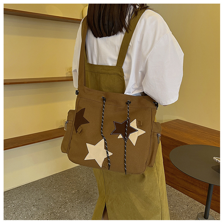 Women's Shoulder Bag Simple Stylish Large Capacity Canvas Crossbody_voghion.com
