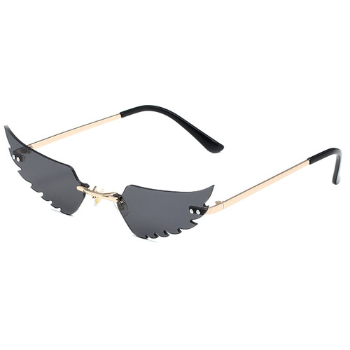  cross-border new sunglasses, European and American personality funny sunglasses, fashionable hip-hop wing sunglasses for women