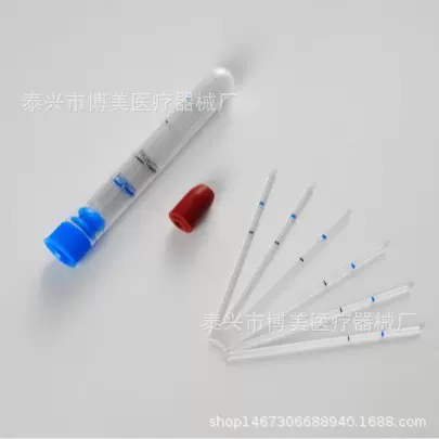 博美 10ul玻璃毛细管 一次性微量采血管25根1桶带红皮头毛 细吸管