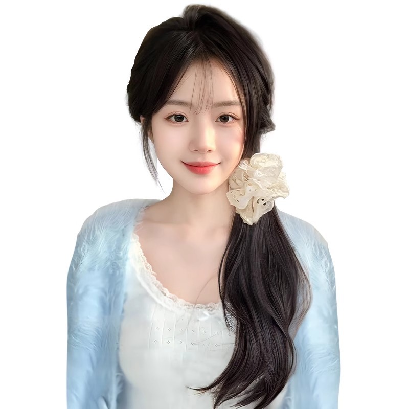 Peruca de trenza, cola de caballo