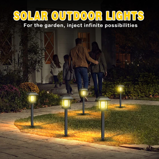 New Outdoor Rainproof Solar Tungsten Lawn Light Small House Light Small Square Small Palace Light Garden Light