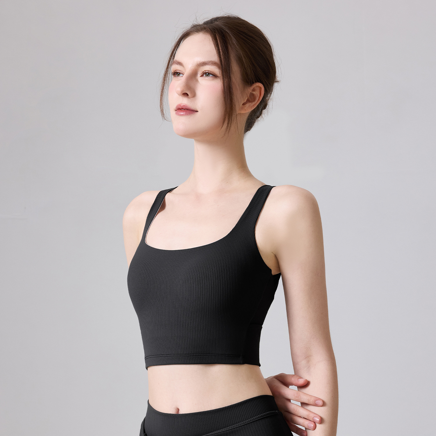 Una sensación desnuda de cintura reducida y adelgazamiento con taza fija integral mariposa hermosa espalda grande espalda abierta se puede usar fuera chaleco de ocio deportivo