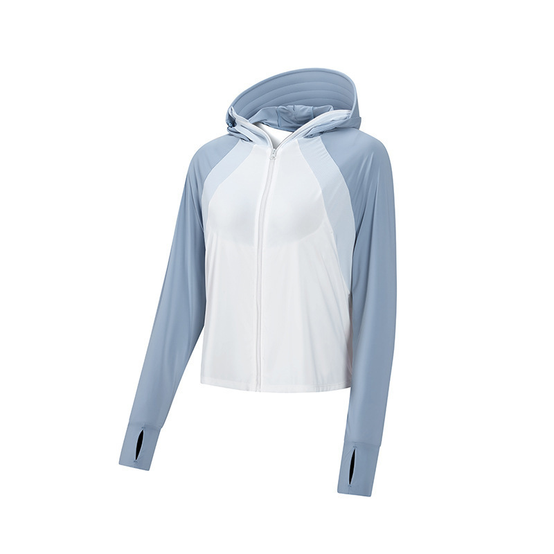 2023 verano explosivo Jiao Xia mismo abrigo de protección solar helado cómodo abrigo de piel anti-UV sombrero desmontable transpirable