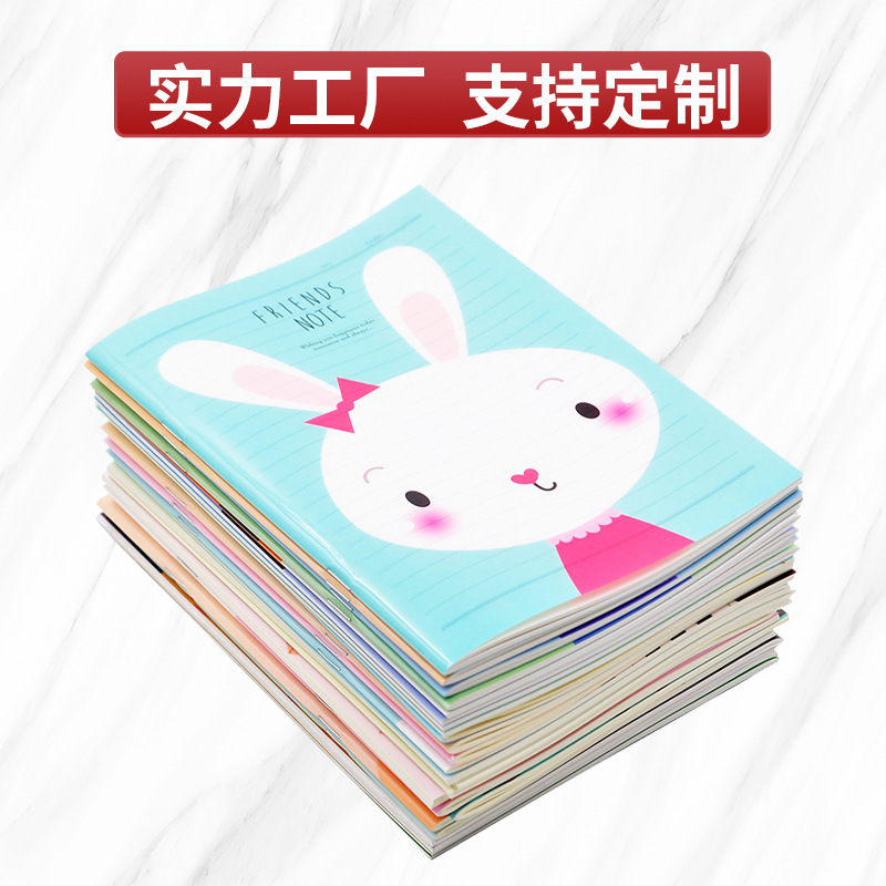 创意可爱复古胶面笔记本骑马钉学生记事本办公软抄本32K28页36张