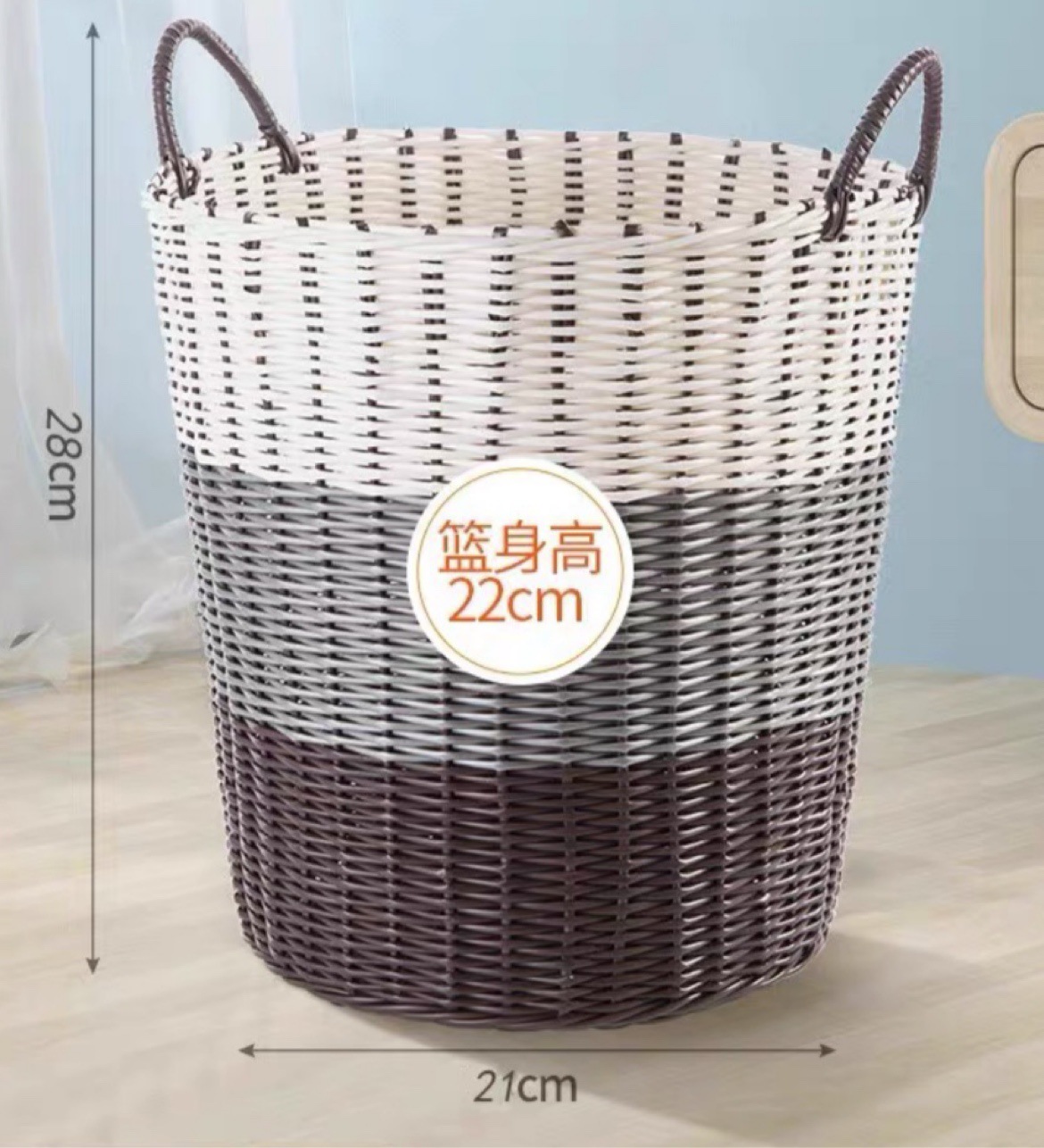 땋은 22cm 자작나무 흰색