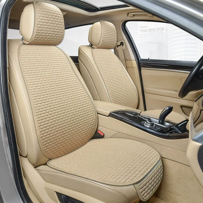 Linen car seat cushion four Four Seasons Pad - five-seat-meter-small-linen-brick