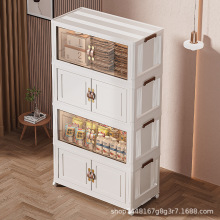 50-80宽度折叠收纳柜塑料折叠箱储物柜家用多层开门式衣服整理柜