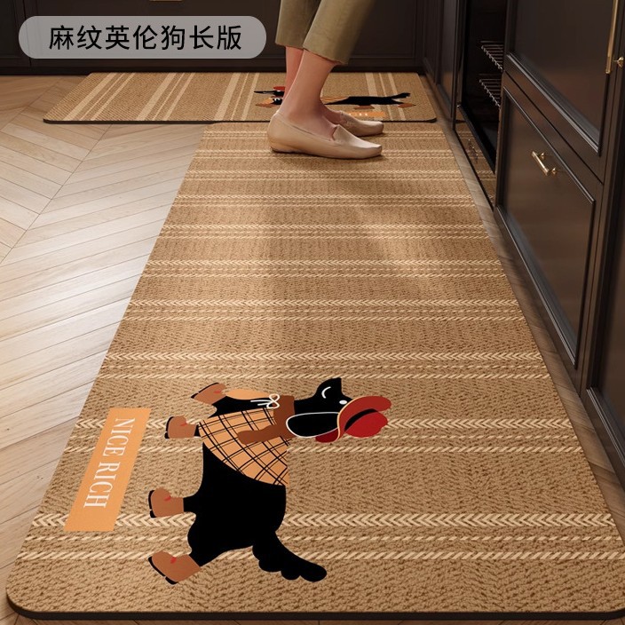 Cojín de cocina de dibujos animados resistente al desgaste resistente a la suciedad fácil de cuidar alfombra de barro de diatomeas absorción de agua absorción de aceite secado rápido cojín antideslizante doméstico