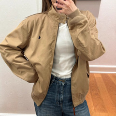 正确版早春新款RL拉夫小马经典老钱风老干部拉链立领长袖夹克外套