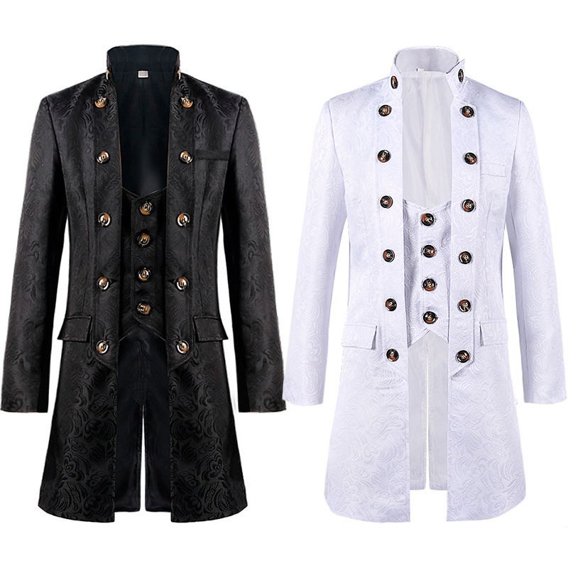 Original Design by Manyi Shang, New Amazon European and American Men's Overcoat, Fashion Steam Punk Retro Uniform Jacket