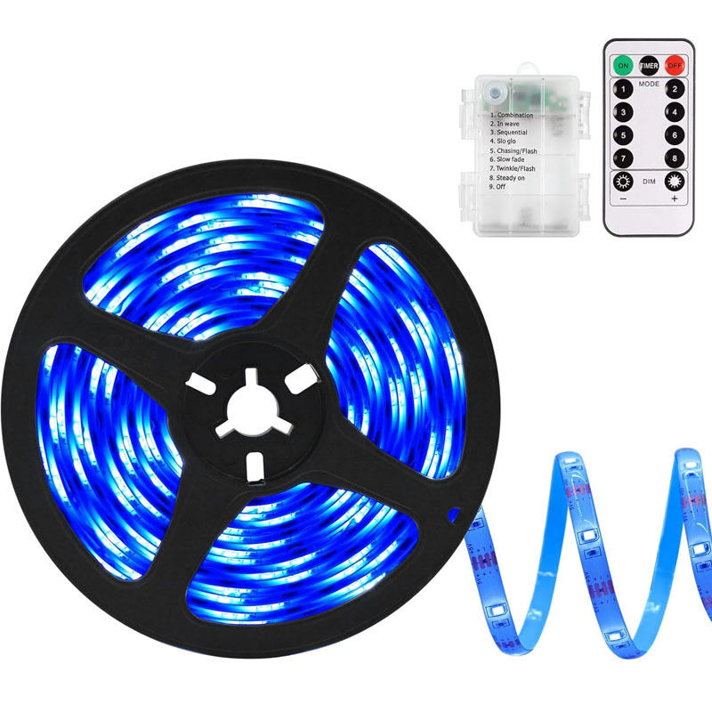 8 funciones caja de batería impermeable luz LED con 13 teclas luz de ajuste remoto temporización de carreras de caballos ambiente festivo luz roja tira de luz autoadhesiva