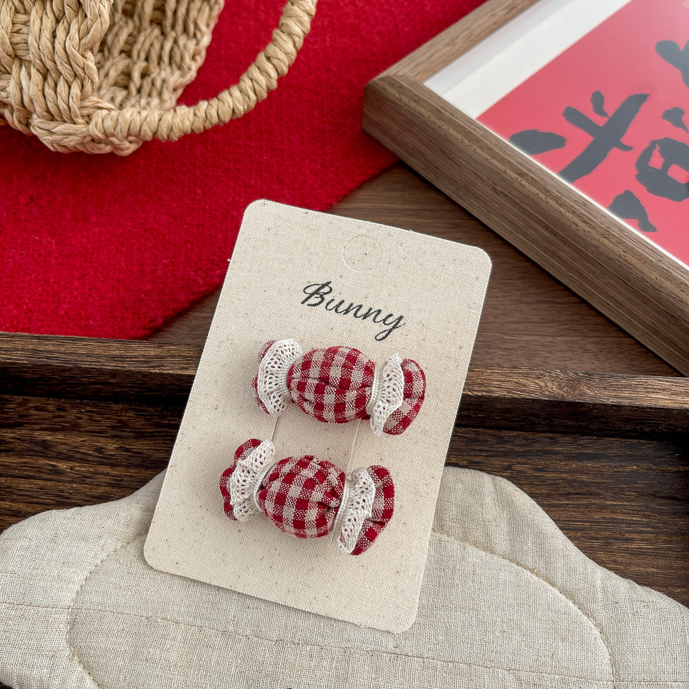 韓国系女子アカデミー風布芸蝶結び星のヘアピン