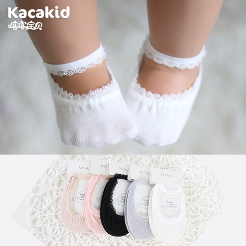 Summer thin Korean style lace socks for girls and children invisible socks cotton socks baby princess socks boat socks wholesale