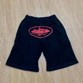 orteiz轮船高街美式印花logo短裤ins潮流嘻哈滑板休闲卫裤男女款