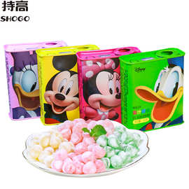 滨崎果汁软糖105g铁罐装 草莓水蜜桃味qq橡皮糖果休闲零食品批发