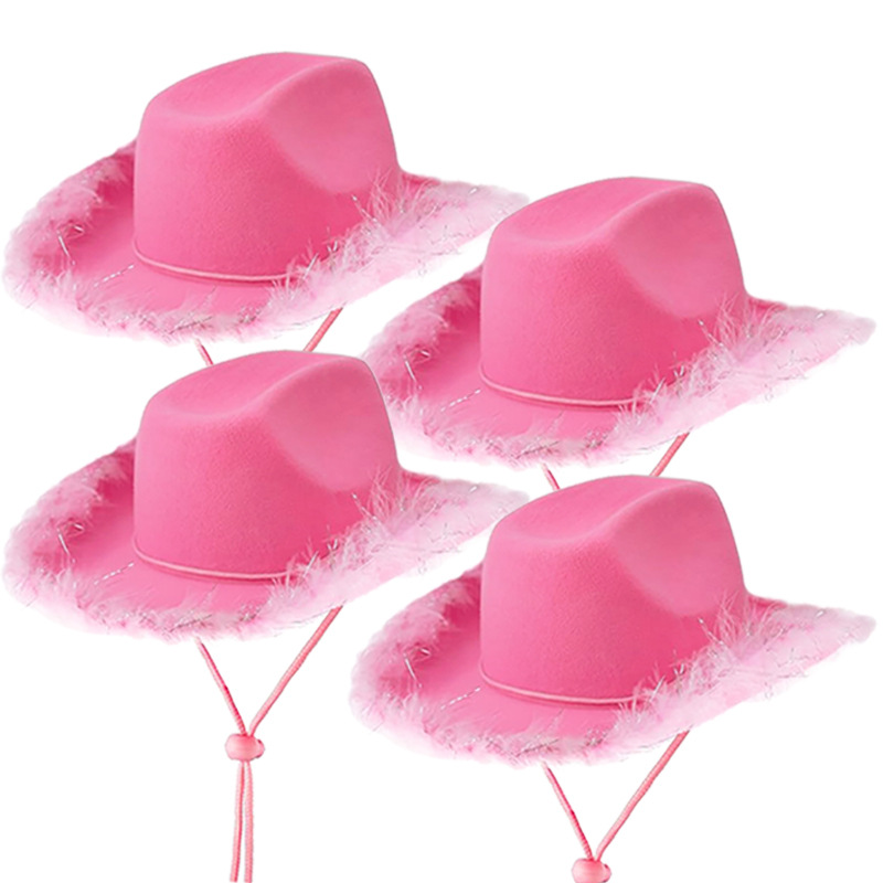 Juego de 4 piezas de seda plateada de lana rosa
