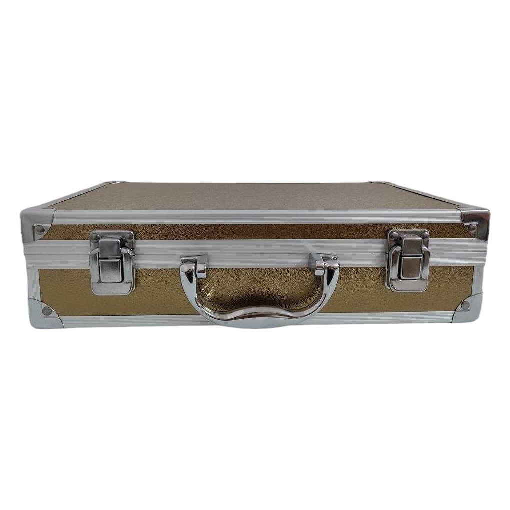 Venta al por mayor de aleación de aluminio Caja de Herramientas portátil caja de piezas archivo caja de dinero modelo de avión caja de almacenamiento caja de presentación maquillaje