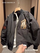 春秋新款男士潮牌痞帅时尚夹克外套潮流修身休闲百搭情侣款棒球服