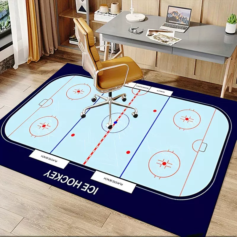 跨境水晶绒地毯耐脏易打理卧室地毯家用冰球训练垫书房阅读区脚垫