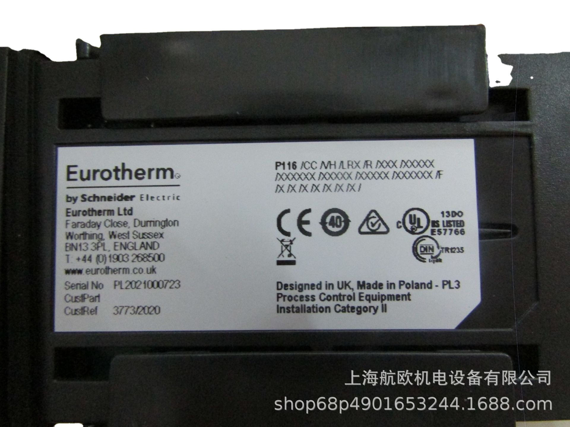 EUROTHERM可控硅TC2000/02/60A，3508VH/1/XX/10/1/60
