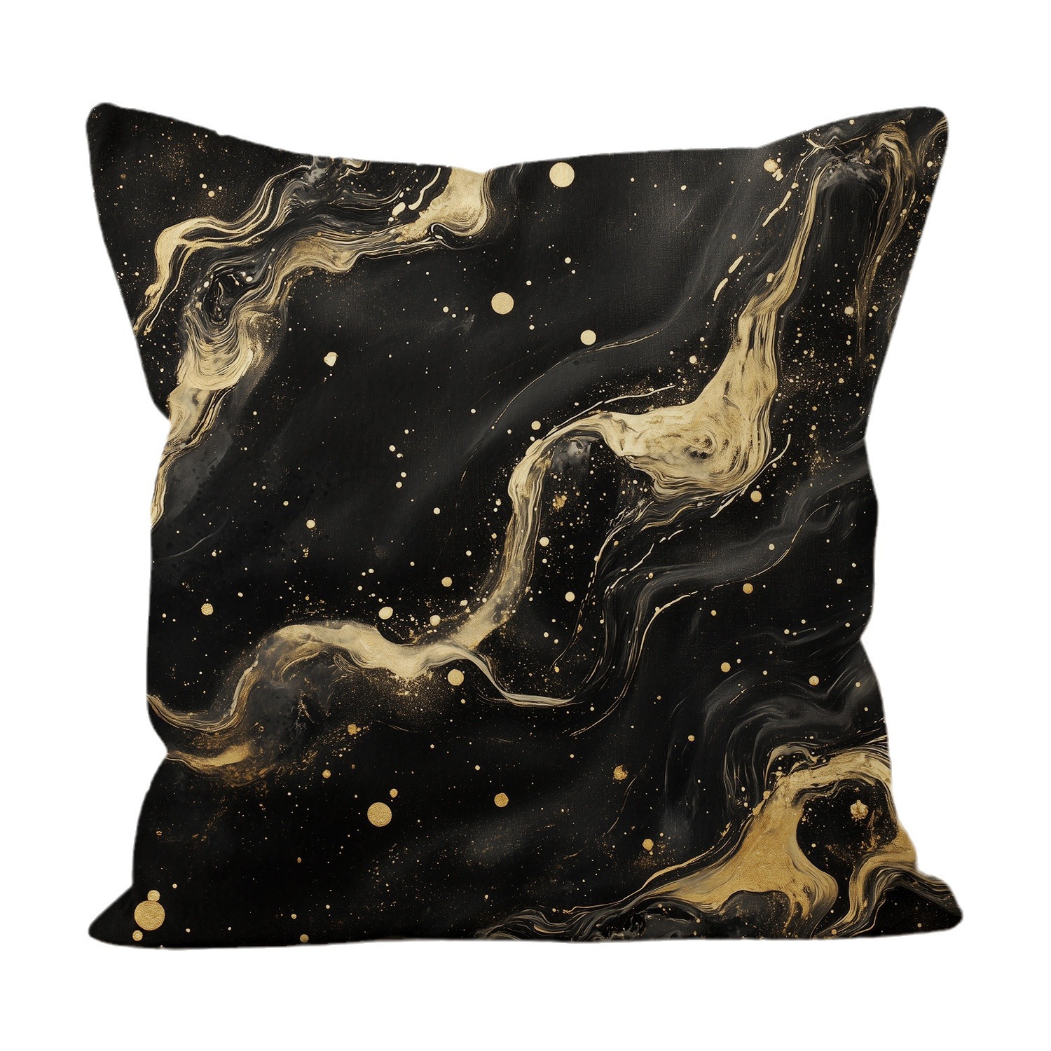 Luz de lujo blanco y negro impresión dorada almohada de estampado sofá dormitorio cama de cabecera almohada sin cojín central de automóvil