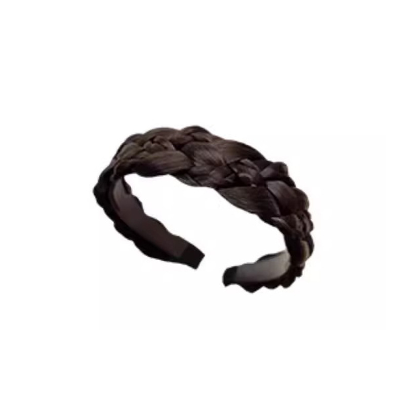 Bandas de cabello para mujeres 2025 nueva peluca de trenza de torsión en un toque de cabello corto bandas de cabello de alta calidad estilo extranjero estilo de moda tarjeta de cabello