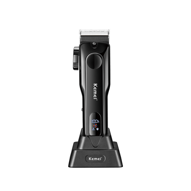Comei nuevo cortapelos eléctrico KM-5082 transfronterizo nuevo cortapelos con base LED LCD pantalla digital cortapelos