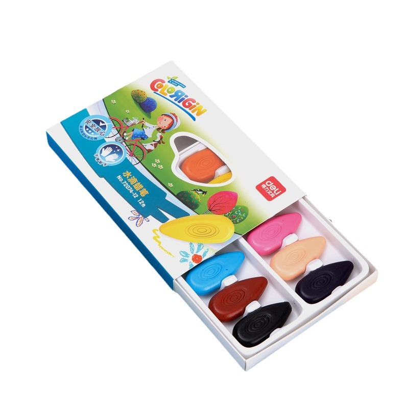 Crayones Lavables con Forma de Gota 24 Colores, Papel, Lavable, para Niños